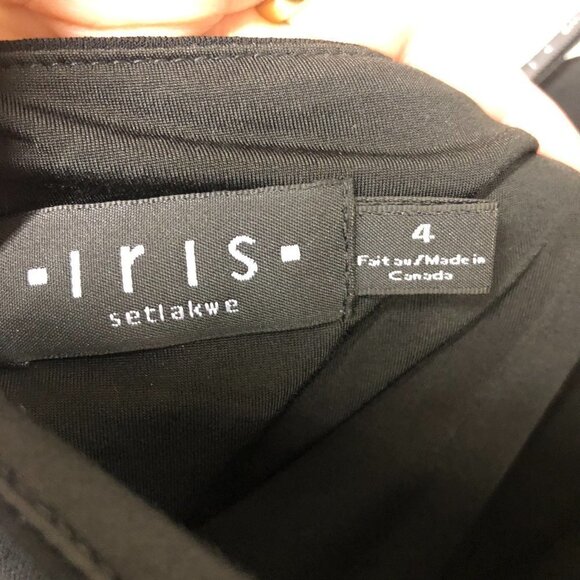 IRIS SETLAKWE Silk Blend Halter Black Pink Abstract Floral Maxi Dress Sz 4 - Picture 11 of 12